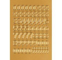 Etiquette HERMA 4184 chiffres 0-9 dorés 12mm