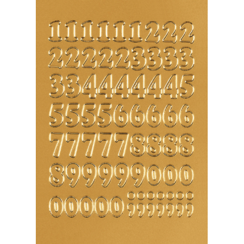 Etiquette HERMA 4184 chiffres 0-9 dorés 12mm