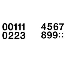 Etiquette HERMA 4189 chiffres 0-9 noir 33mm 16 pcs