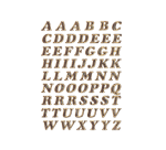 HERMA 4192 label letters A-Z 8mm gold 61 pieces