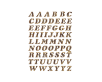 HERMA 4192 label letters A-Z 8mm gold 61 pieces
