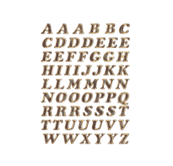 Etiquette HERMA 4192 lettres A-Z dorées 8mm 61 pcs