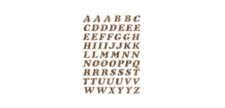 HERMA 4192 label letters A-Z 8mm gold 61 pieces