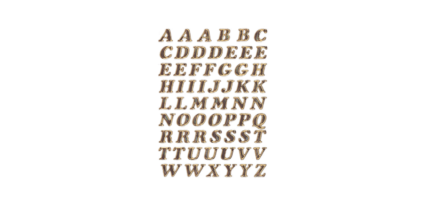 HERMA 4192 label letters A-Z 8mm gold 61 pieces