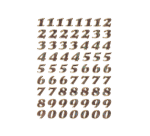 Etiquette HERMA 4193 chiffres 0-9 dorés 8mm 64 pcs