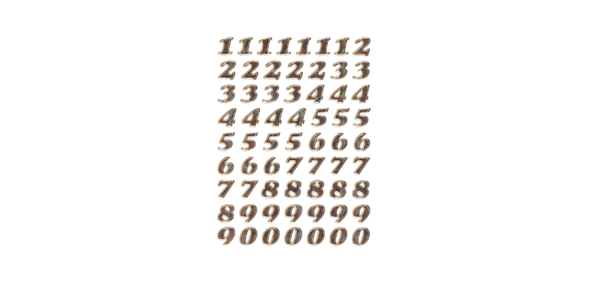 Etiquette HERMA 4193 chiffres 0-9 dorés 8mm 64 pcs