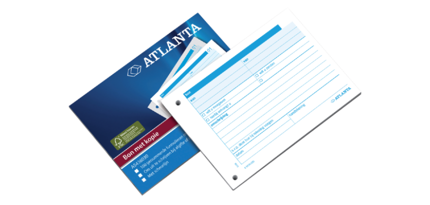 Carnet de reçus Djois Atlanta A6 100x 2 feuilles carbone