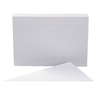 Fiche Système Aurora 200x150mm ligné + marge en-tête rouge 210g blanc 100 feuilles