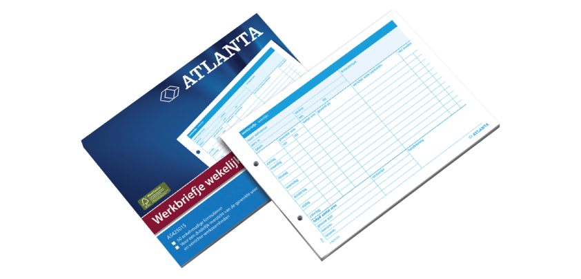 Wöchentlicher Arbeitsverfolgungsbogen Djois Atlanta A5 50 Blatt
