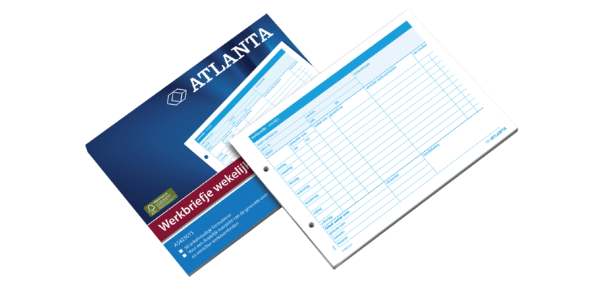 Wöchentlicher Arbeitsverfolgungsbogen Djois Atlanta A5 50 Blatt