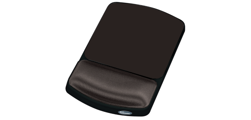 Muismat met polssteun Fellowes gel verstelbaar grafiet