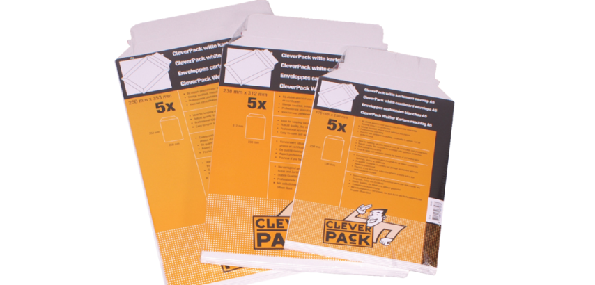 CleverPack A4 Envelope 240x315mm white cardboard 5 pieces