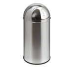 Poubelle Pushcan avec clapet push 40L argent