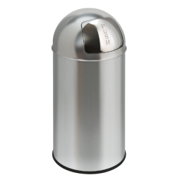 Poubelle Pushcan  avec clapet push 40L inox mat