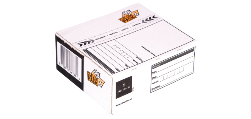 Postpakketbox 1 CleverPack 146x131x56mm wit pak à 25 stuks