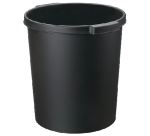 Corbeille à papier Djois Re-Solution 15L avec rebord pour prise noir