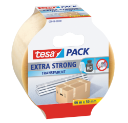 Ruban d'emballage tesapack® Extra Strong 66mx50mm PVC transparent