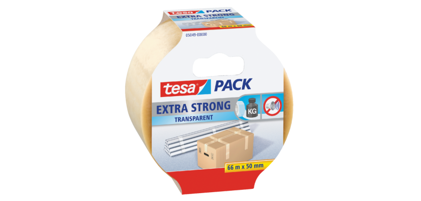Ruban d'emballage tesapack® Extra Strong 66mx50mm PVC transparent