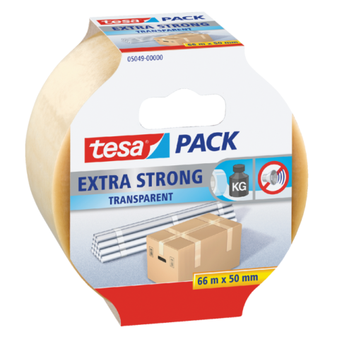 Ruban d'emballage tesapack® Extra Strong 66mx50mm PVC transparent