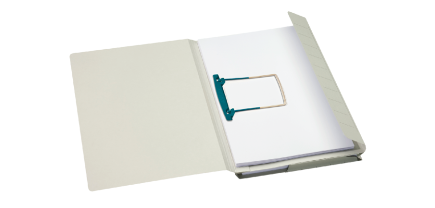 Secolor Combi File Folder, 1 Flap, Recycled Cardboard 250g, Gray
