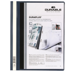 Chemise à lamelle Durable Duraplus A4 bleu foncé