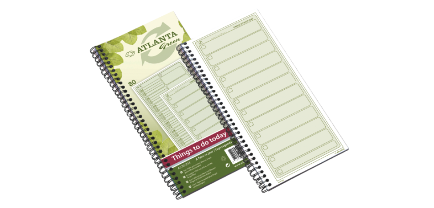 Things to do Djois Atlanta Today recyclé 297x140mm 80 feuilles 70g vert