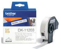 Etiket Brother DK-11203 naamkaart ordner 17x87mm 1 rol á 300 stuks wit