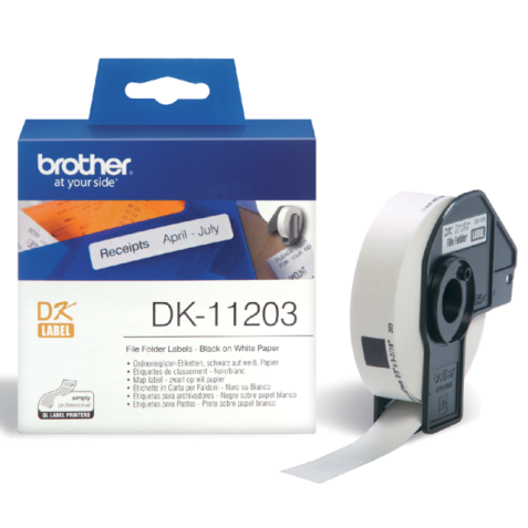 Etiquette Brother DK-11203 nom classeur 17x87mm blanc 1 rouleau 300 pièces