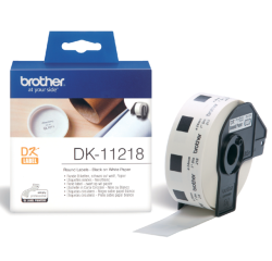Etiket Brother DK-11218 rond 24mm 1 rol á 1000 stuks wit
