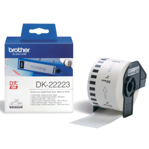 Etiket Brother DK-22223 50mm thermisch 30-meter wit papier