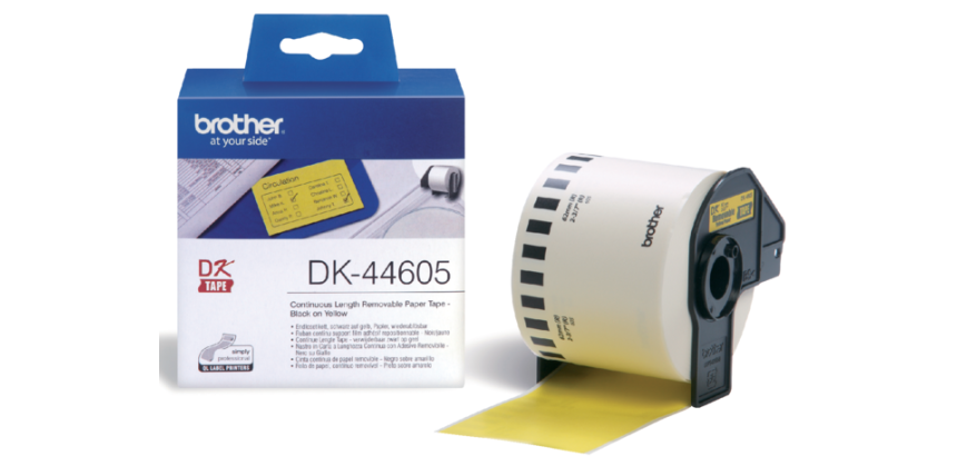 Etiquette Brother DK-44605 continu 62mm 1 rouleau 30m jaune