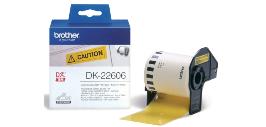 Etiquette Brother DK-22606 continu 62mm 1 rouleau 15m jaune
