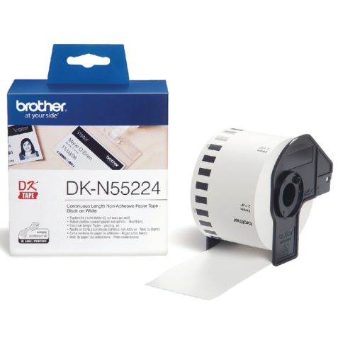 Etiket Brother DK-N55224 doorlopend niet klevend 54mm 1 rol á 30m wit