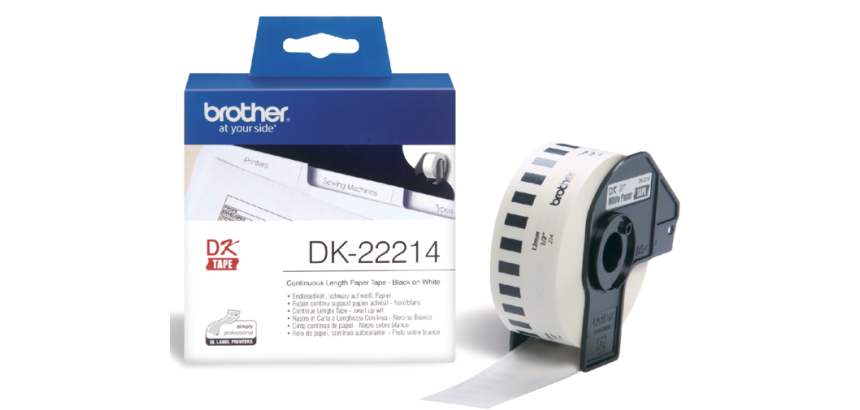 Etiket Brother DK-22214 doorlopend 12mm 1 rol á 30m wit