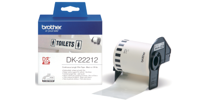 Brother DK-22212 - Originales Endlosfilm-Band – Schwarz auf Weiß, 62 mm