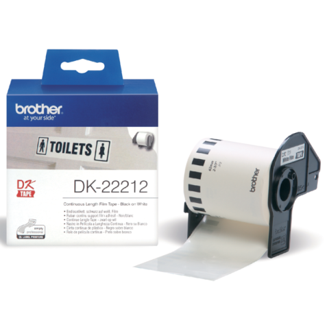 Etiquette Brother DK-22212 continu 62mm 1 rouleau 15m blanc