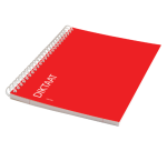 Cahier Qbasic Dictaat A5 spirale ligné 160 pages 70g rouge