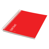 Cahier Qbasic Dictaat A5 spirale ligné 160 pages rouge