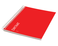 Cahier Qbasic Dictaat A5 spirale ligné 160 pages 70g rouge