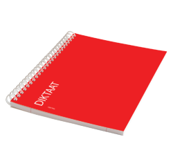 Cahier Qbasic Dictaat A5 spirale ligné 160 pages 70g rouge