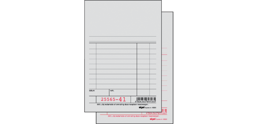 Cash register block Expres SI-40920 150x100mm 50x2 sheets