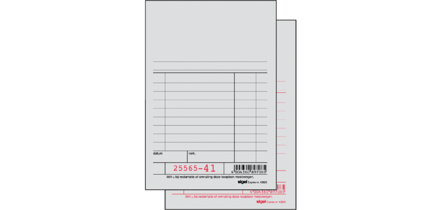 Bloc de caisse Expres SI-40920 150x100mm 50x2 feuilles