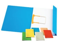 Chemise Clip Secolor A4 carton 100% recyclé 250g bleu 10 pièces