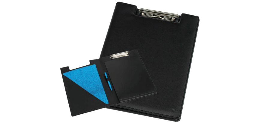 Porte-bloc à rabat Rillstab 98850 similicuir de luxe noir