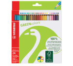 Kleurpotloden STABILO Greencolors kartonnen etui à 24 kleuren