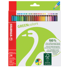 Kleurpotloden STABILO Greencolors kartonnen etui à 24 kleuren