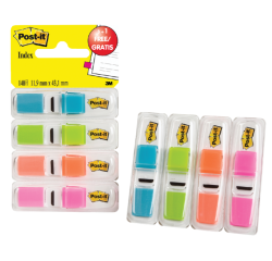 Indextabs 3M Post-it 6834, klein formaat, hemelsblauw/roze/groen/oranje