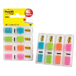 Indextabs 3M Post-it 6834, klein formaat, hemelsblauw/roze/groen/oranje