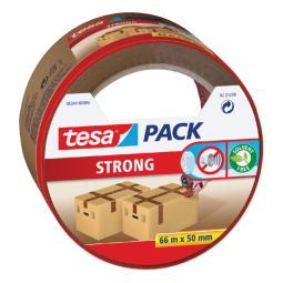Verpakkingstape tesapack® Strong 66mx50mm bruin