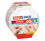 tesapack® Express Crystal Clear Hand-Tearable Packing Tape 50mx50mm Transparent